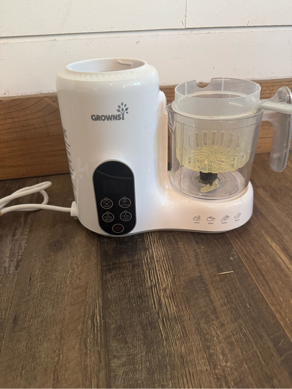 Grownsy Baby Food Maker 7-in-1 Steamer, Blender & Sterilizer BFP-5800E No Lids
